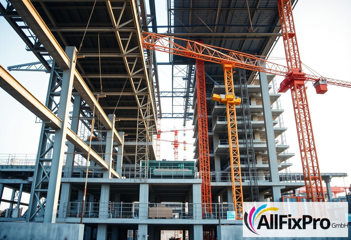Alt text: Effiziente Bauplanung im Gewerbebau