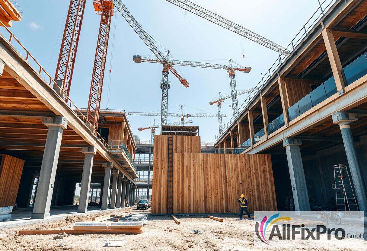 Illustration for section: Holz als nachhaltiges Baumaterial Holz gilt als eines der ältesten und nachhaltigsten Baumaterialie - nachhaltige baumaterialien